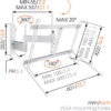 Vogels W53081 Wall Support 2 arms 40-65'' White - Image 4
