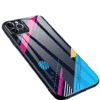 COLOR GLASS CASE DURABLE COVER WITH TEMPERED GLASS BACK AND CAMERA COVER IPHONE 11 PRO MAX PATTERN 4