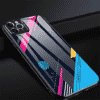 COLOR GLASS CASE DURABLE COVER WITH TEMPERED GLASS BACK AND CAMERA COVER IPHONE 11 PRO MAX PATTERN 4 - Image 4